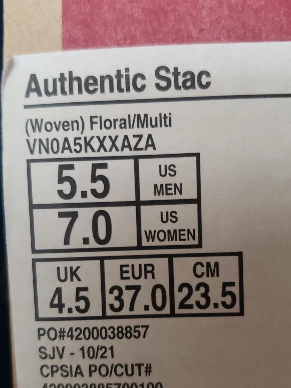 Vans authentic stacked